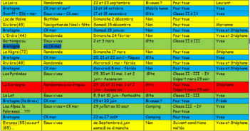 – CKCA-KALAMAR – Planning prévisionnel 2018-19 – calendrier 2018-19